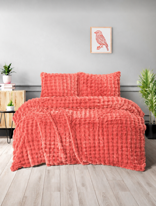 Merinos Diamond Kürk Bubble Desen Comforter Set, Çift Kişilik Yorgan Seti (220x240)