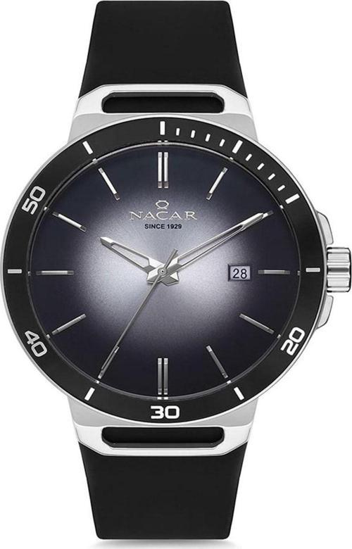 Erkek Çelik Silikon Kol Saati Nc34-290403-Ags1