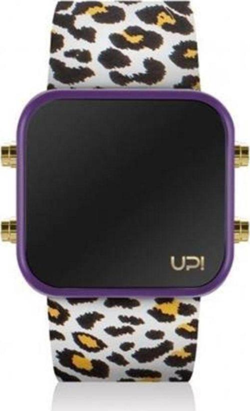 Led Mını Gold Uyumlu Purple&Leopard Unisex Kol Saati