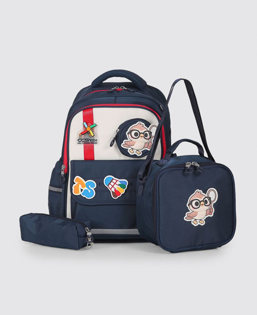 Kids Premium Okul Çanta Seti 3'lü İlkokul Ortaokul Sırt Çantası Termal Beslenme Çantası Kalemlik