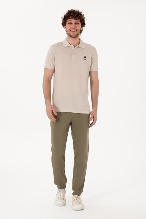 Erkek Slim Fit Lastikli Paça Vizon Eşofman Altı 50298047-VR052