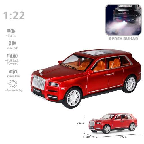 Çek Bırak 1:22 Sesli Ve Işıklı Buharlı Rr Lüx Jeep VRD-HCL-506A