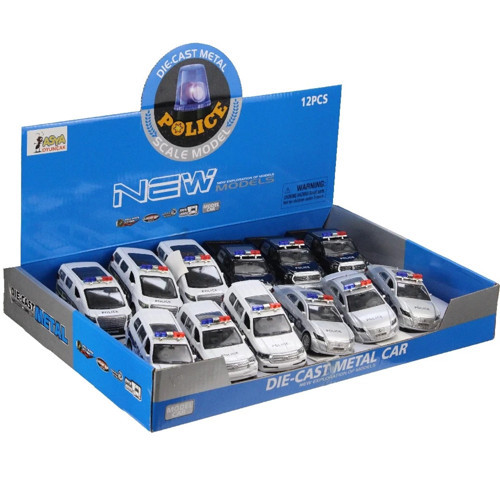 Oyuncak Sesli Metal Polis Arabası 2062-FY6008P-12D