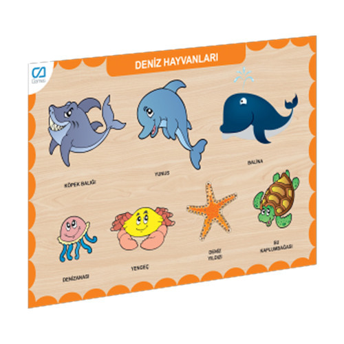 Ahşap Deniz Hayvanları Bul-Tak Caahs-3212