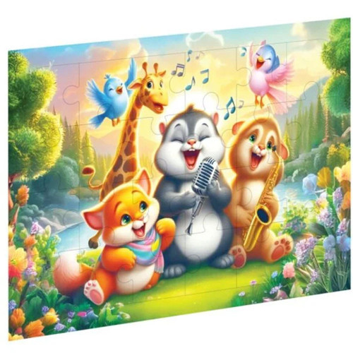 Puzzle Neşeli Dostlar Ahşap Caahs-3504