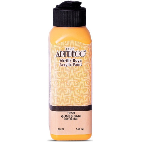 Akrilik Boya 140 ML Güneş Sarı 070R-3059