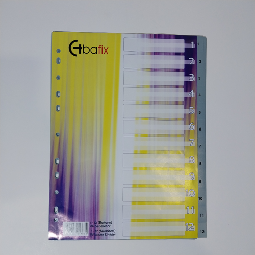 Seperatör 1-12 Rakamlı Plastik A4
