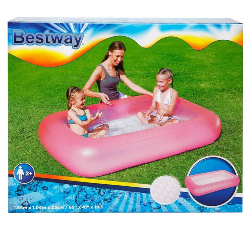 Şişme Tabanlı Dikdörtgen Havuz Renkli 165x25 Cm Kzld-Bw51115