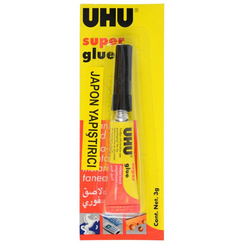 Japon Yapıştırıcı Süper Glue Jumbo 3 Gr 12 Li Kartela UHU42400