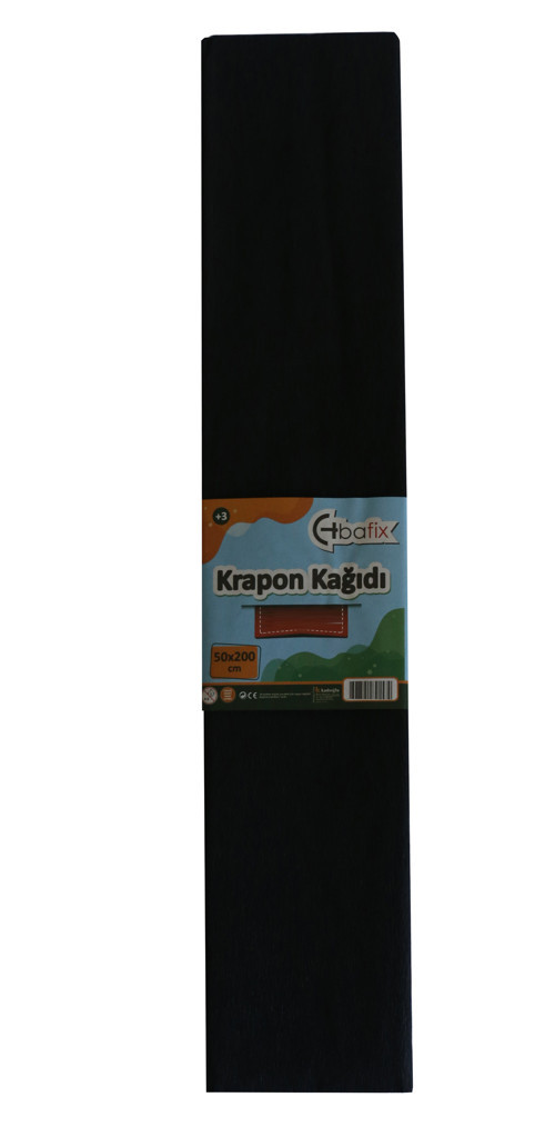 Krepon Kağıdı 10 LU 50x200 CM Siyah