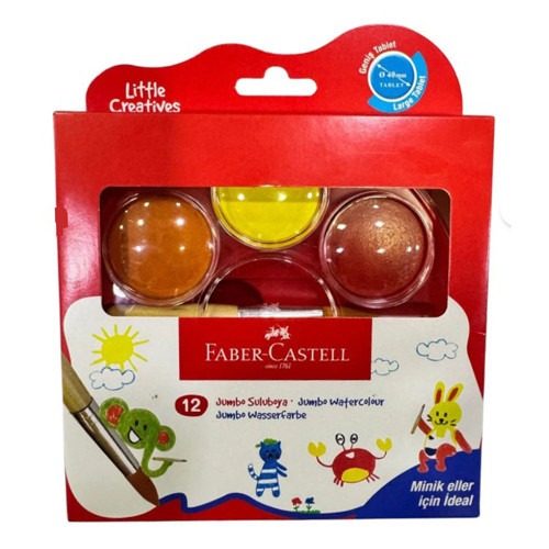 Faber Sulu Boya Little Creatives Jumbo 12 Li
