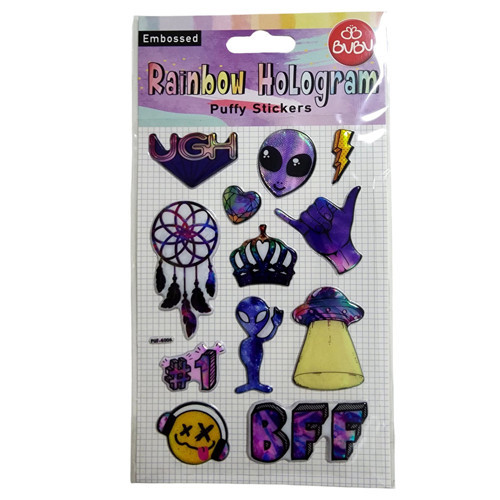 Stickers Puffy Uzaylı 20.5X11