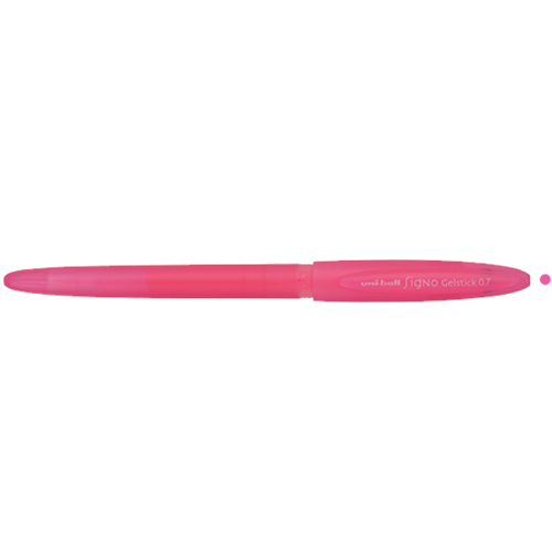 Roller Kalem Signo Gelstick Jel Bilye Uç 0.7 MM Fosforlu Pembe UM-170