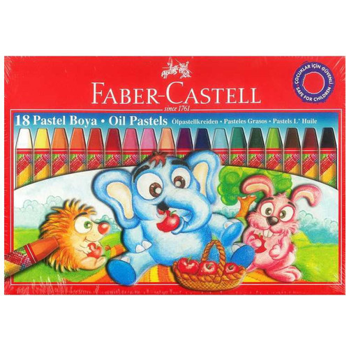 Faber Pastel Boya Red Line Karton Kutu Köşeli 18 Renk 5282 125318