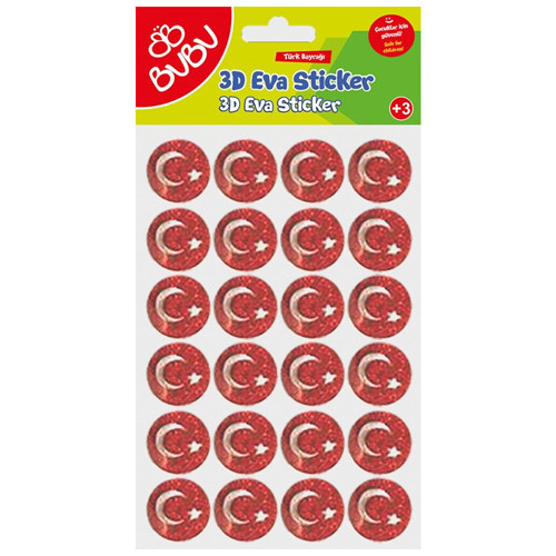 Simli Eva Sticker Ay Ve Yıldız BUBU-STS047