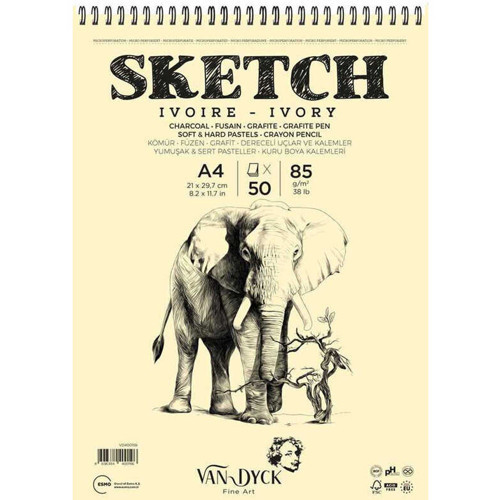 Skecth Çizim Blok A4 85 GR 50 YP Doku Üst Spral