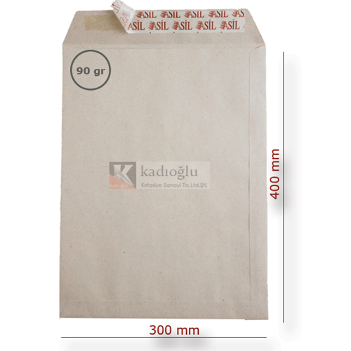 Torba Zarf İmt Kraft Silikonlu 30x40 90 GR AS-0866