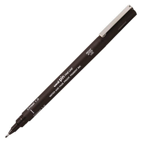 Pin 1.0 Fine Line Kesik Uçlu Kalem Siyah PIN CS1-200
