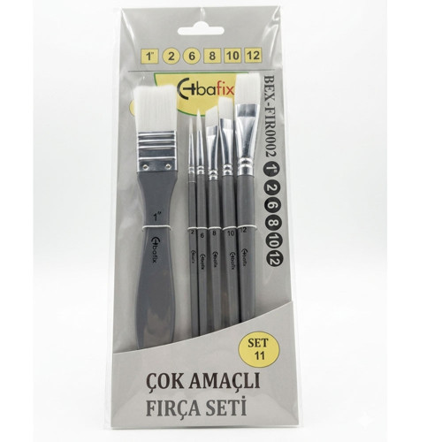 Fırça Seti Set-11 gri (1,2,6,8,10,12) 6 lı Bfx-Fır0002