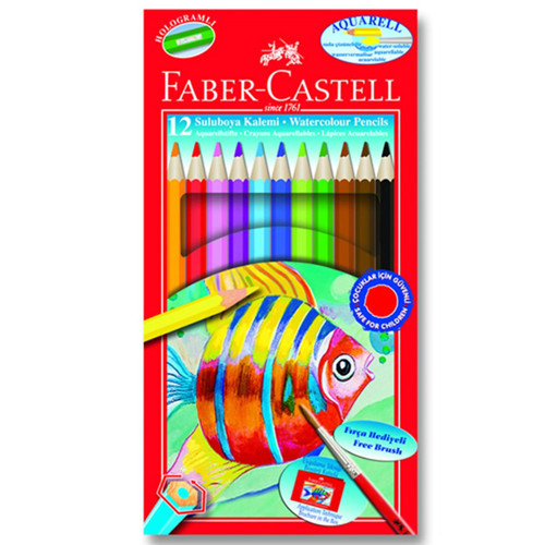 Faber Kuru Boya Aqr. 12 Renk Karton Kutu