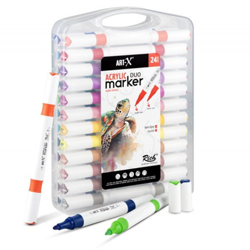 -X Acrylic Marker Duo 24 Lü Set 18054