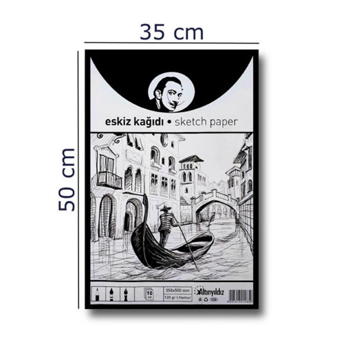 Eskiz Kağıdı 10 Poşet 35x50 120 GR YŞL-285