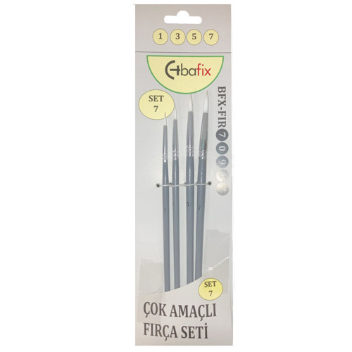 Fırça Seti Set-7 sap gri (1-3-5-7) 4 lü Bfx-Fır70907