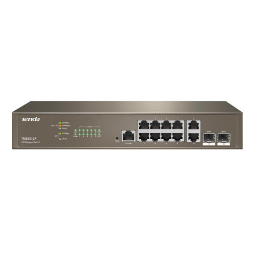 TEG5312F 8GE Port, 2GE Uplink, 2xSFP L3 Yönetilebilir Switch