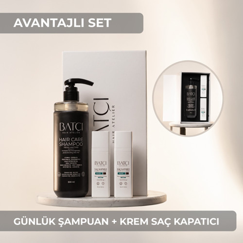 Saç Kapatıcı 30 ML 2 Adet + Sülfatsız Parabensiz Şampuan