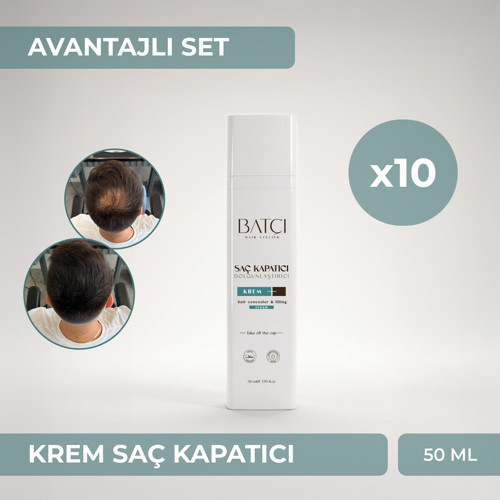Saç Kapatıcı Dolgunlaştırıcı Sıvı Krem 50 ml 10 Adet (1 Adet Tarak Hediyeli)