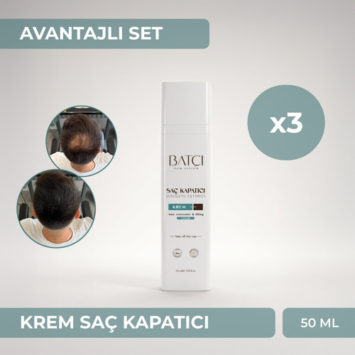 Saç Kapatıcı Dolgunlaştırıcı Sıvı Krem 50 ml 3 Adet (1 Adet Tarak Hediyeli)