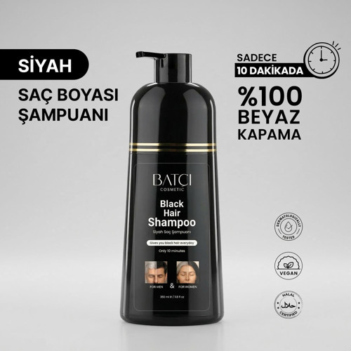 Saç Siyahlaştıran Anında Etkili Beyaz Kapatıcı Şampuan 350 Ml