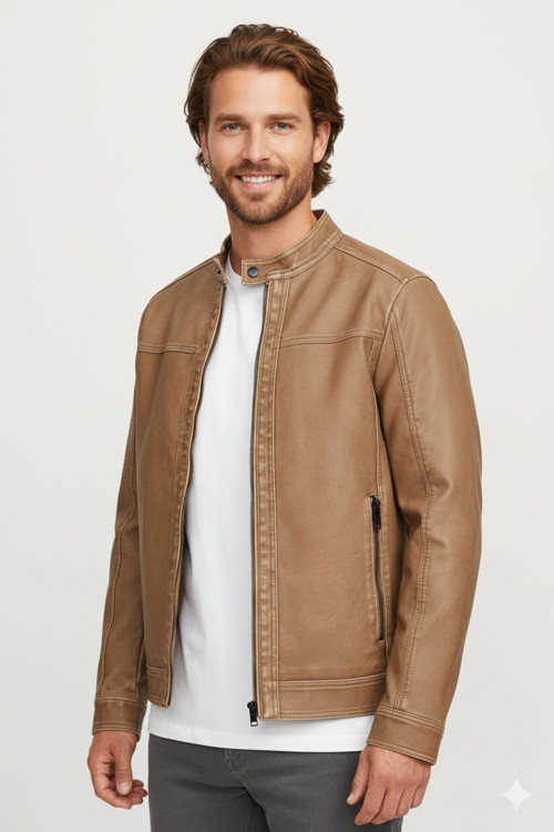 12273444 Pu Deri Ceket Mont Safari Renk