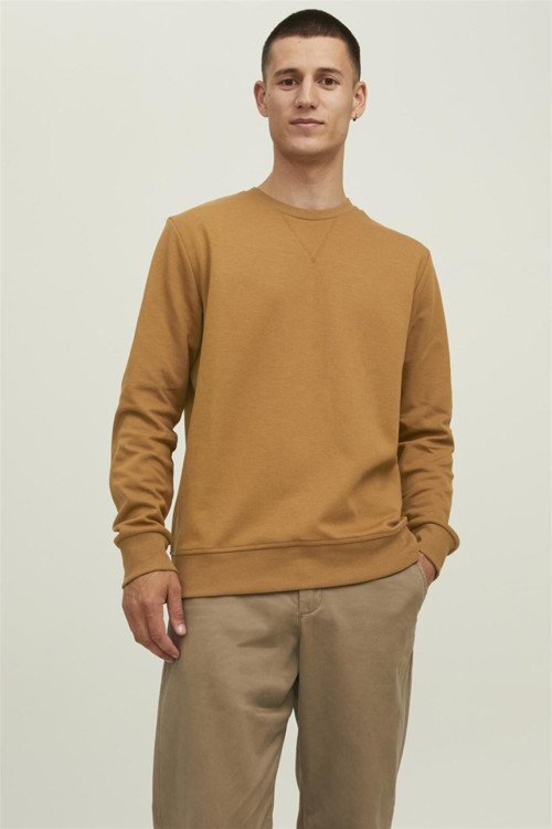 Bisiklet Yaka Düz Renk Sweatshirt