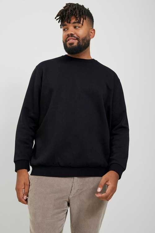 Büyük Beden Bisiklet Yaka Sweatshirt - Bradley
