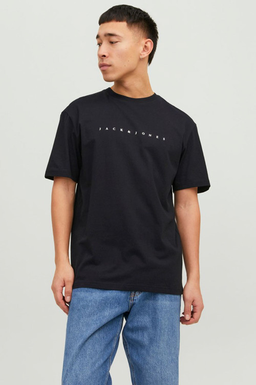 Jjestar Jj Tee Ss Noos Siyah Erkek T-Shirt 12234746
