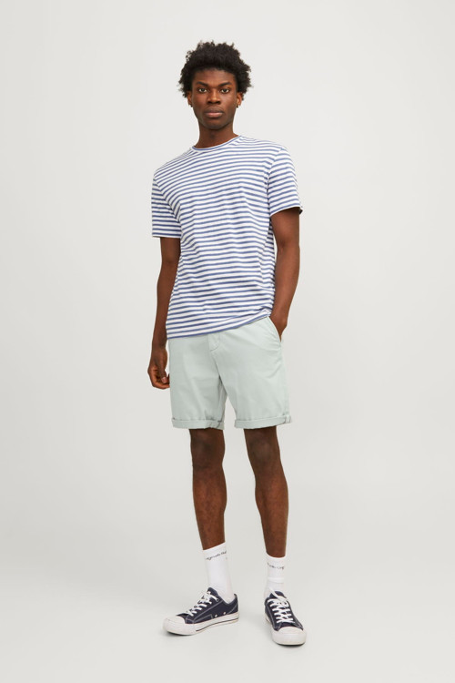 Yeşil Erkek Regular Fit Duble Paça Chino Şort Jpstbowıe Jjshorts Solıd Sn