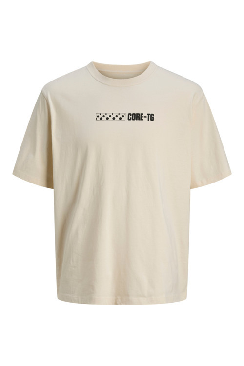 12269989 Jcoflash Tee Ss Crew Erkek T-Shirt Bej
