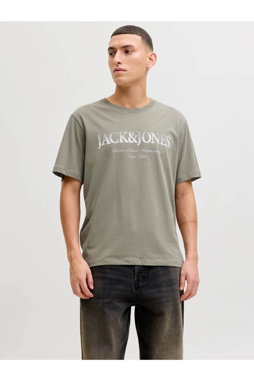 Jjdevın Daytona Prınt Tee Gri Erkek T-Shirt 12290173
