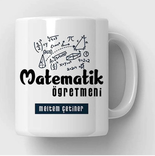 Matematik Öğretmeni Isme Özel Kupa Bardak