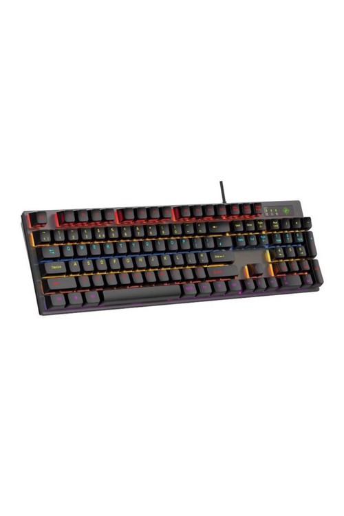 Mk104 Rgb Mekanik Gaming Klavye Kablolu Oyuncu Klavyesi- 104 Tuşlu, 26 Tuş Anti-Ghosting, Multimedya Ve Işık Denetimli (Siyah)