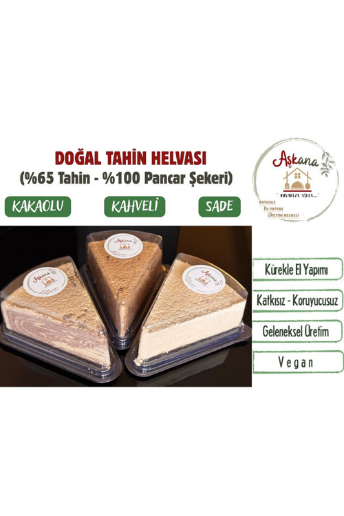 Bol Tahinli Sade Premium Helva 500G - Doğal Katkısız %100 Pancar Şekeri Özel Gurme Serisi