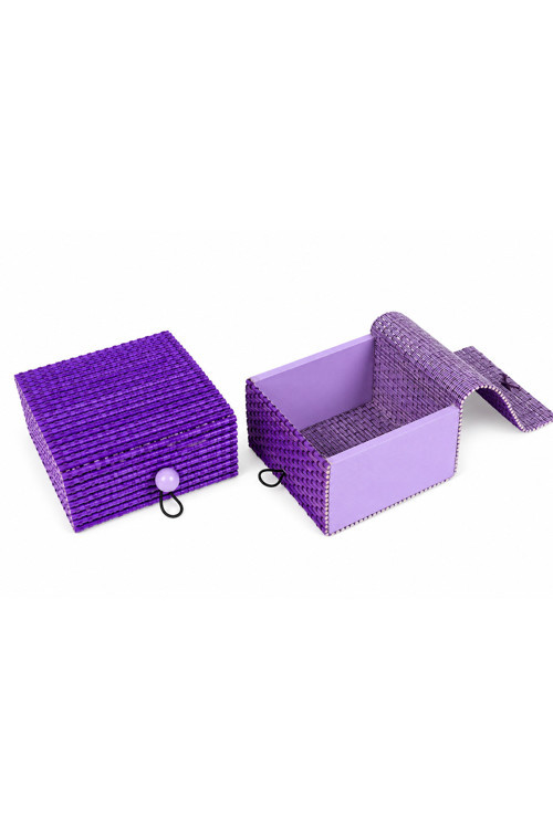 Doğal Bambu Takı Kutusu 9X9X5,5 Cm Midi Boy Dekoratif Çok Amaçlı Takı, Hediye Kutusu