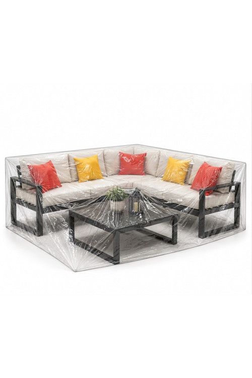 En Çok Tercih Edilen Şeffaf Bahçe Mobilyası Koruma Örtüsü,Su Geçirmez,Pvc Balkon,Teras,Masa Takımı Koruyucu Kılıf,145X200X100