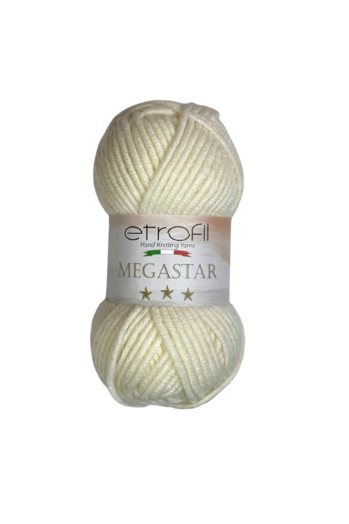 Megastar – %25 Yün %75 Akrilik, 100 g / 110 m Kalın ve Yumuşak El Örgü İpi-70187-1 ADET