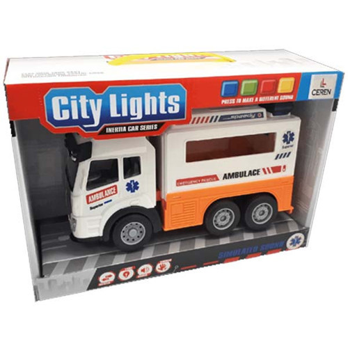 Oyuncak Işıklı Ve Sesli Ambulans Kamyon 89-207B