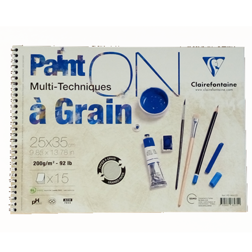 Clairefontaine Resim Defteri paint-On A Grain Çizim Blok 15 YP 25x35 CM 200 GR PD966235
