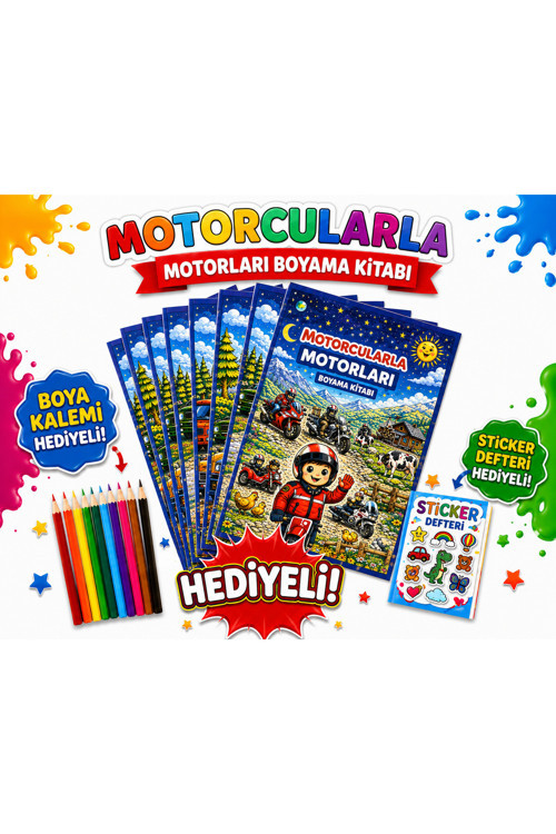 Taşıtlar Boyama Kitabı 16 Sayfa 10 Kitap