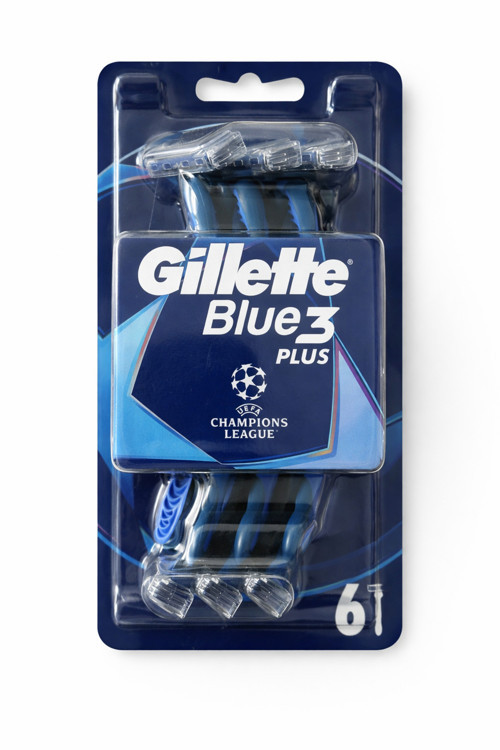Blue 3 Plus UEFA Champions League Özel Seri Tıraş Bıçağı 6’lı Paket