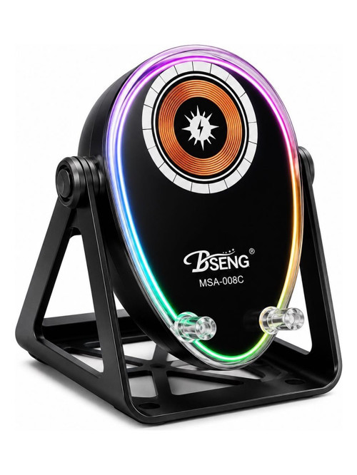 0W Kablosuz BLUETOOTH HOPARLÖR Şarj Telefon Tutucu, 360° Döner Rgb Led, Telefon Ses Yükseltici Hoparlör Standı